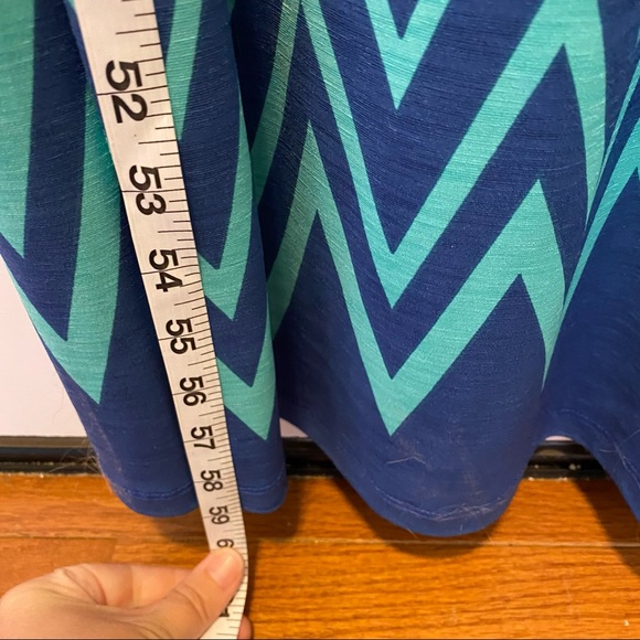 Pixley Tanktop Maxi blue green chevron sz M EUC - Picture 2 of 6